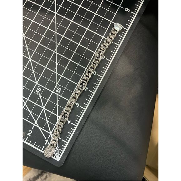 Gucci gg chunky chain bracelet silver tone - Picture 6 of 6